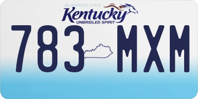 KY license plate 783MXM