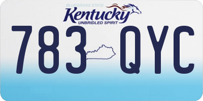KY license plate 783QYC