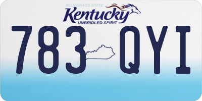 KY license plate 783QYI