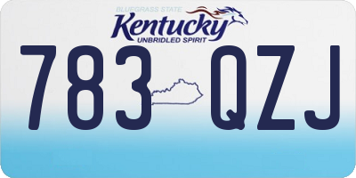KY license plate 783QZJ