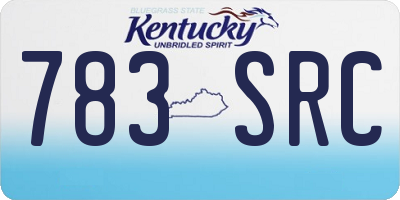 KY license plate 783SRC