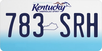 KY license plate 783SRH