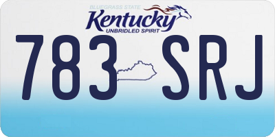 KY license plate 783SRJ