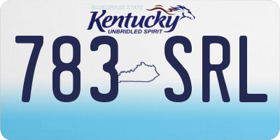 KY license plate 783SRL