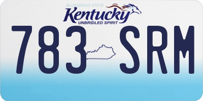 KY license plate 783SRM