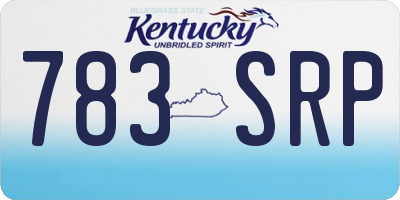 KY license plate 783SRP