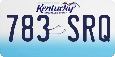 KY license plate 783SRQ