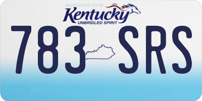 KY license plate 783SRS