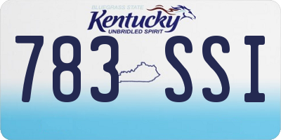 KY license plate 783SSI