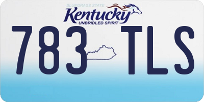 KY license plate 783TLS