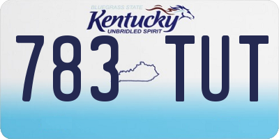 KY license plate 783TUT