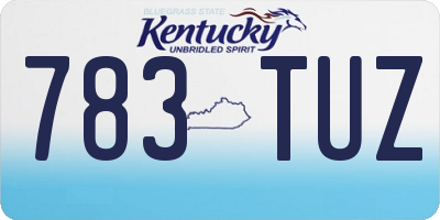 KY license plate 783TUZ