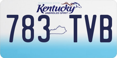 KY license plate 783TVB