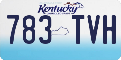 KY license plate 783TVH
