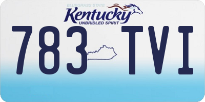 KY license plate 783TVI