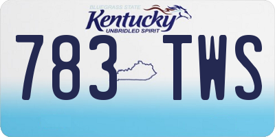 KY license plate 783TWS