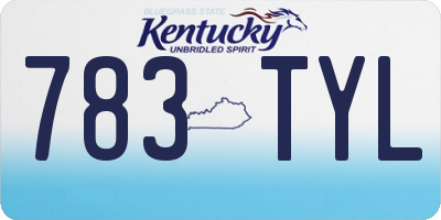 KY license plate 783TYL
