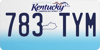 KY license plate 783TYM