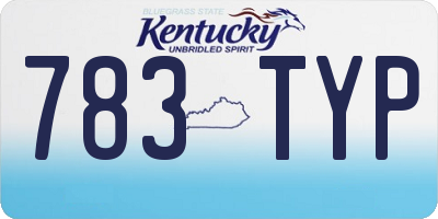 KY license plate 783TYP