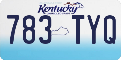 KY license plate 783TYQ