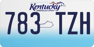 KY license plate 783TZH