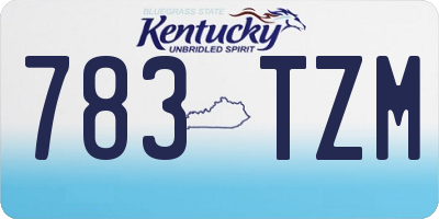 KY license plate 783TZM