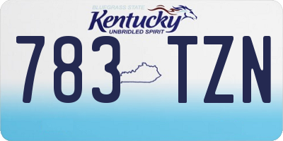 KY license plate 783TZN