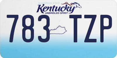 KY license plate 783TZP