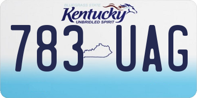 KY license plate 783UAG