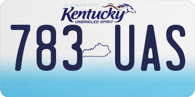 KY license plate 783UAS
