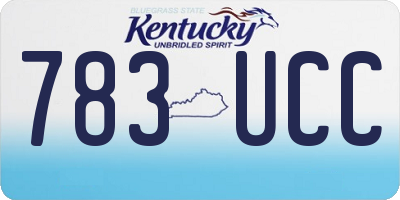 KY license plate 783UCC