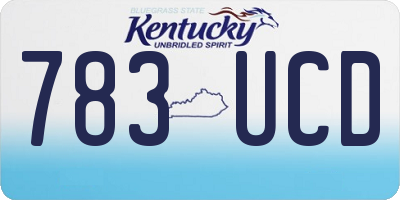 KY license plate 783UCD