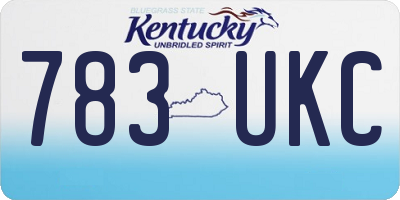 KY license plate 783UKC