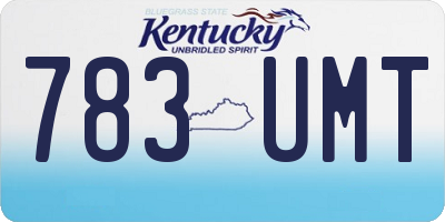 KY license plate 783UMT