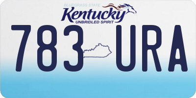 KY license plate 783URA