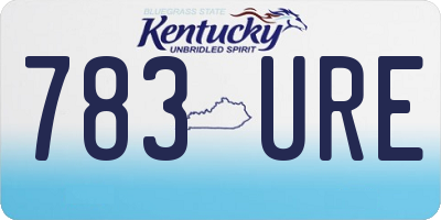 KY license plate 783URE