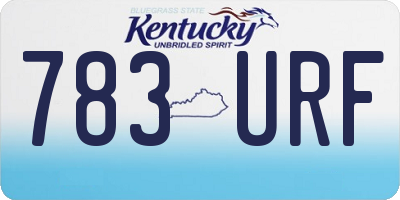 KY license plate 783URF
