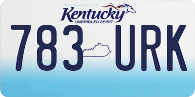 KY license plate 783URK