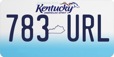 KY license plate 783URL