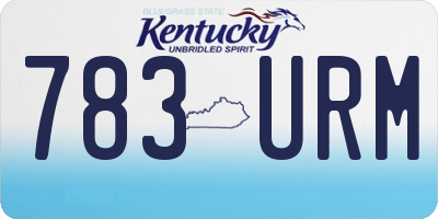 KY license plate 783URM