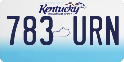 KY license plate 783URN