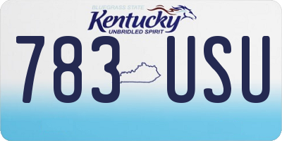 KY license plate 783USU