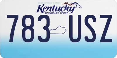 KY license plate 783USZ