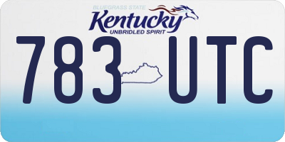 KY license plate 783UTC