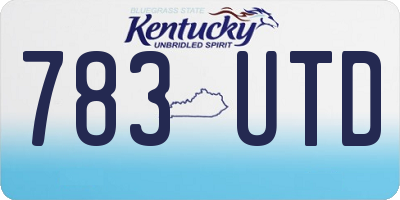 KY license plate 783UTD