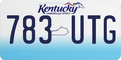 KY license plate 783UTG