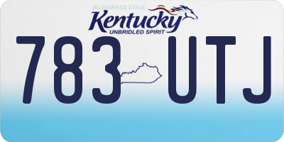 KY license plate 783UTJ