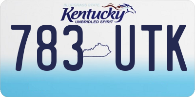 KY license plate 783UTK