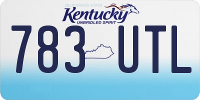 KY license plate 783UTL