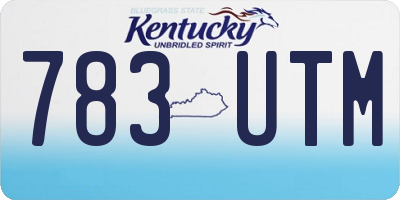 KY license plate 783UTM